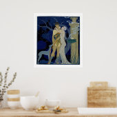 Venus und Adonis (Farblitho) Poster (Küche)