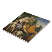 Venus und Adonis (von Paolo Veronese) Fliese (Seite)