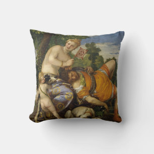 Venus und Adonis (von Paolo Veronese) Kissen
