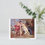 Venus und Adonis von Peter Paul Rubens Postkarte (Stehend Vorderseite)
