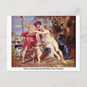 Venus und Adonis von Peter Paul Rubens Postkarte (Vorderseite)
