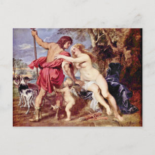 Venus und Adonis von Rubens Peter Paul Postkarte