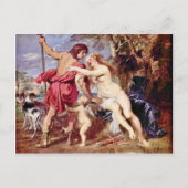 Venus und Adonis von Rubens Peter Paul Postkarte (Vorderseite)