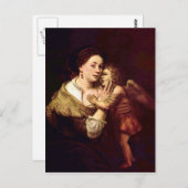 Venus und Cupid von Rembrandt Harmenszoon van Rijn Postkarte (Vorne/Hinten)