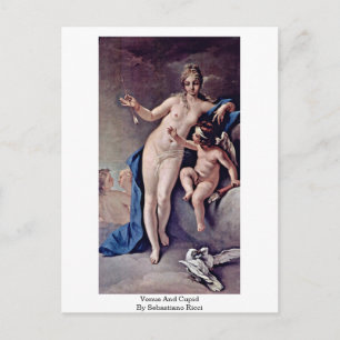 Venus und Cupid von Sebastiano Ricci Postkarte