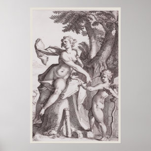 Venus und Cupids Pfeil - Zeitlose mythische Kunst Poster