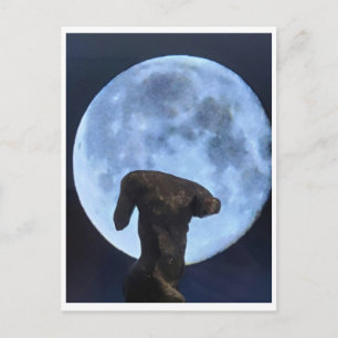 Venus und der Mond Postkarte