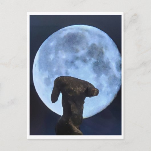 Venus und der Mond Postkarte (Vorderseite)