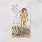 Venus und Goldschere Rose Goldmarmor Visitenkarte (Vorderseite)