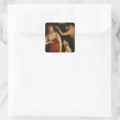 Venus und Mars, 50er Quadratischer Aufkleber (Tasche)