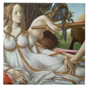 Venus und Mars, c.1485 (Tempera und Öl) Fliese