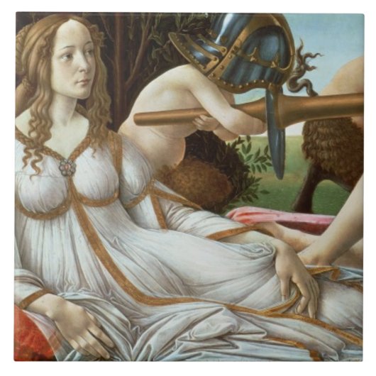 Venus und Mars, c.1485 (Tempera und Öl) Fliese (Vorderseite)