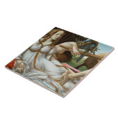 Venus und Mars, c.1485 (Tempera und Öl) Fliese (Seite)