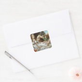 Venus und Mars, c.1485 (Tempera und Öl) Quadratischer Aufkleber (Umschlag)