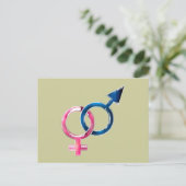 Venus und Mars Postkarte (Stehend Vorderseite)