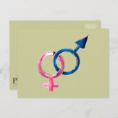 Venus und Mars Postkarte (Vorne/Hinten)