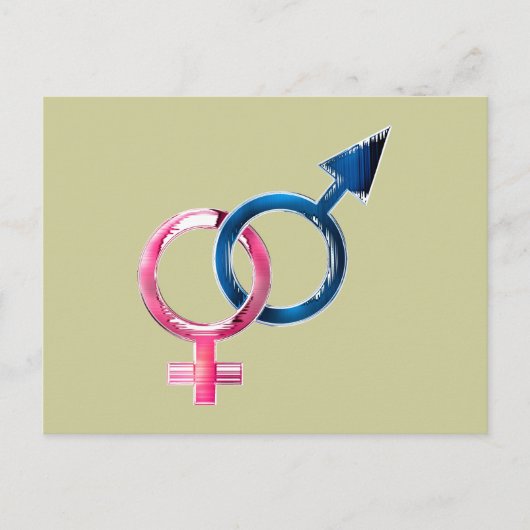 Venus und Mars Postkarte (Vorderseite)