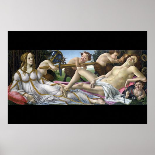 Venus und Mars, Sandro Botticelli Poster (Vorne)