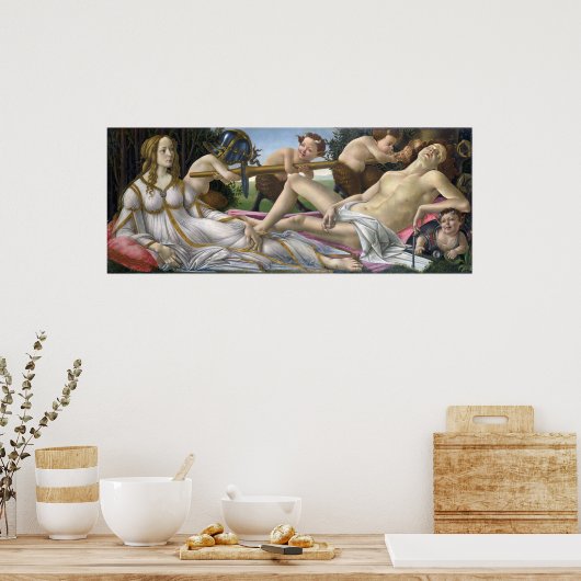 Venus und Mars, Sandro Botticelli Poster (Küche)
