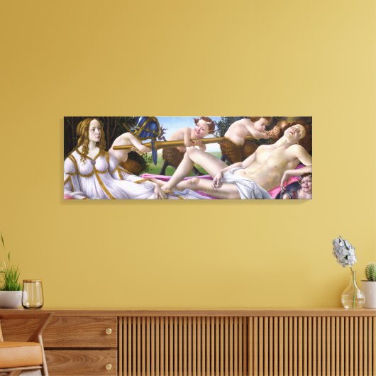 Venus und Mars von Botticelli - Leinwand (Insitu (Wohnzimmer))