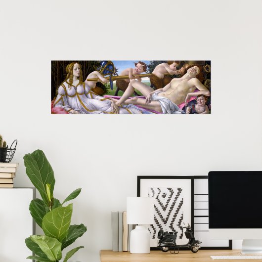 Venus und Mars von Botticelli - Plakat (Heimbüro)