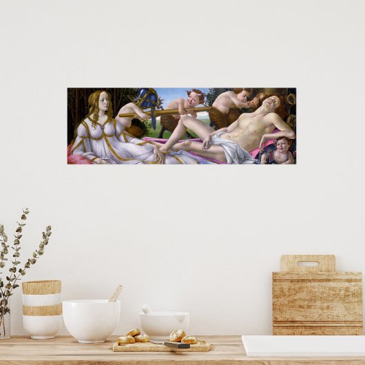 Venus und Mars von Botticelli - Plakat (Küche)