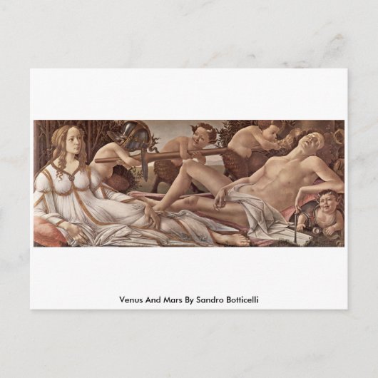 Venus und Mars von Sandro Botticelli Postkarte (Vorderseite)
