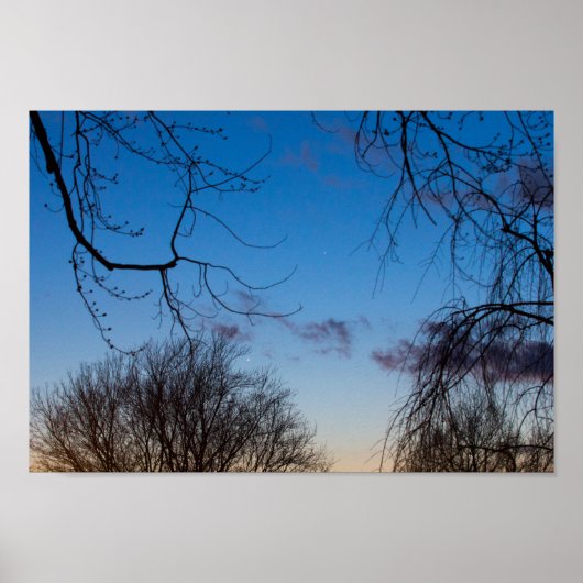 Venus und Merkur bei Sunset, Ohio Poster (Vorne)
