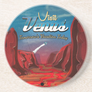 Venus Vintage Poster besuchen Untersetzer