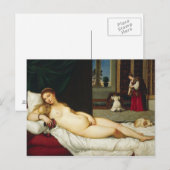 Venus von Urbino von Tizian Postkarte (Vorne/Hinten)