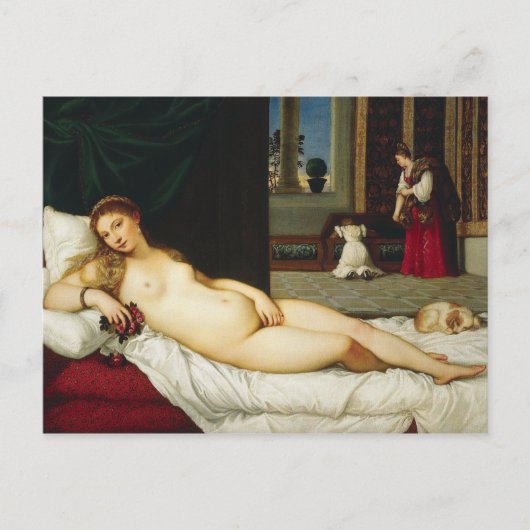 Venus von Urbino von Tizian Postkarte (Vorderseite)
