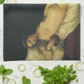 Venus von Urbino von Tizian, Renaissance Art Geschirrtuch (Gefaltet)