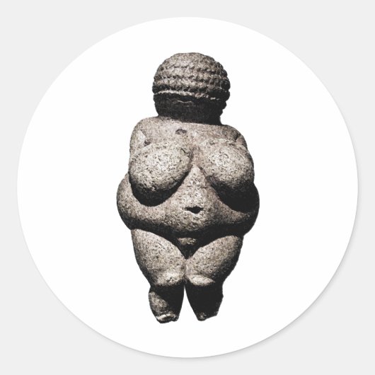 Venus von Willendorf Runder Aufkleber (Vorderseite)