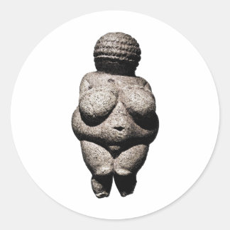 Venus von Willendorf Runder Aufkleber