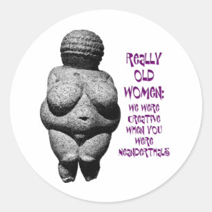 Venus von Willendorf Runder Aufkleber