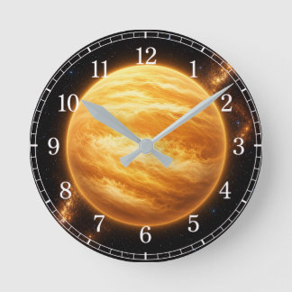 Venus Wall Clock — Space-Inspired Design Runde Wanduhr