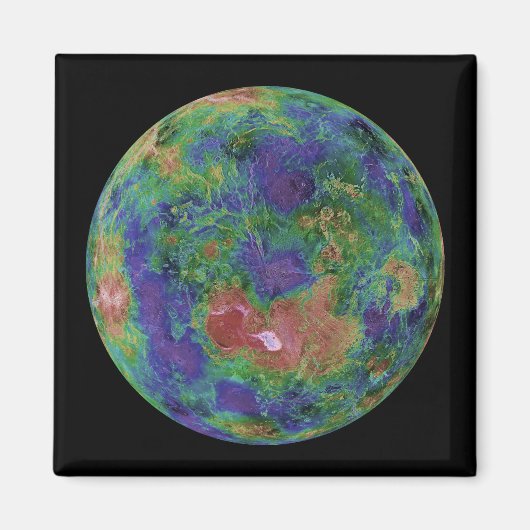 Venus, zentriert auf dem Nordpol Magnet (Vorne)