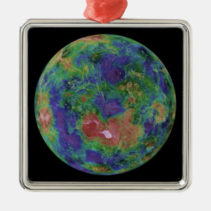 Venus, zentriert auf dem Nordpol Ornament Aus Metall