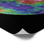 Venus, zentriert auf dem Nordpol Poster (Ecke)