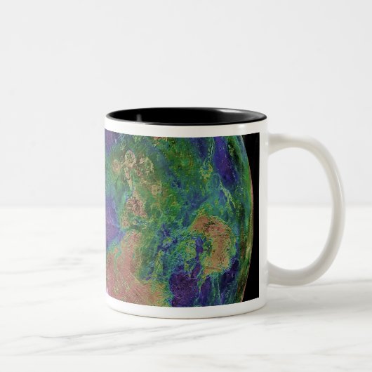 Venus, zentriert auf dem Nordpol Zweifarbige Tasse (Rechts)