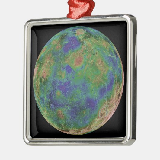 Venus, zentriert auf dem Südpol Silbernes Ornament (Links)