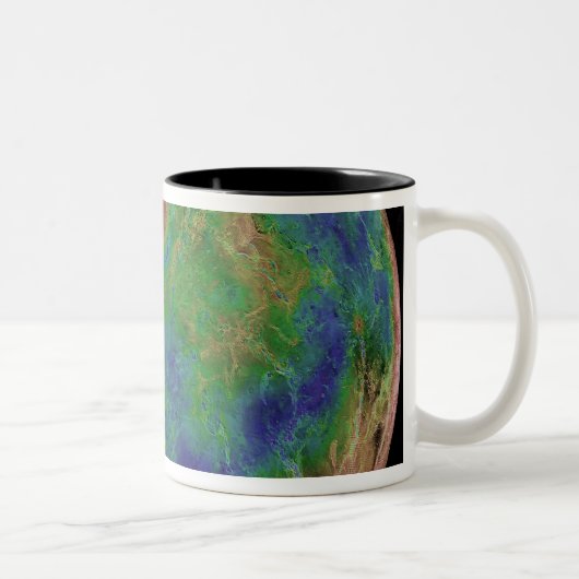 Venus, zentriert auf dem Südpol Zweifarbige Tasse (Rechts)
