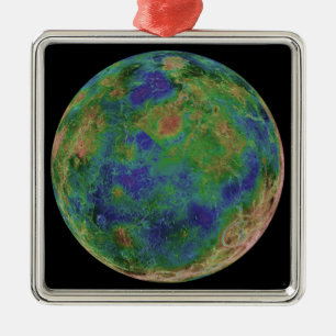 Venus zentrierte auf dem Südpol Silbernes Ornament