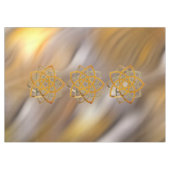 Venusblume Duo Gold Silberantik + Ihre Ideen Tischdecke (Vorderseite (Horizontal))