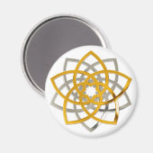 Venusblume Duo Gold Silver Magnet (Vorderseite/Rückseite)