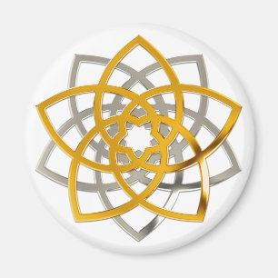 Venusblume Duo Gold Silver Magnet