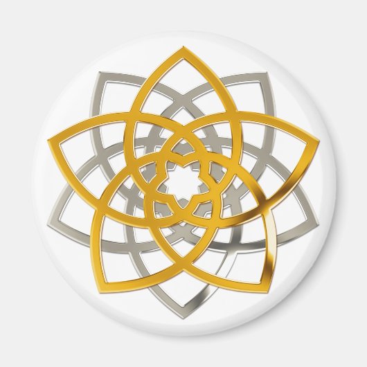 Venusblume Duo Gold Silver Magnet (Vorne)
