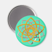 Venusblume Duo Gold Silver | Münze Magnet (Vorderseite/Rückseite)