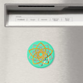 Venusblume Duo Gold Silver | Münze Magnet (In Situ (Geschirrspüler))