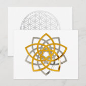 Venusblume Duo Gold Silver Postkarte (Vorne/Hinten)